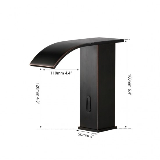 Bent sensorkraan olie brons 8