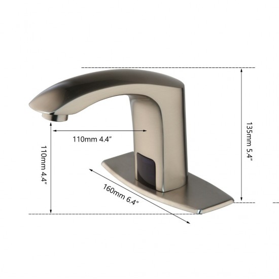 Geborsteld nikkel look