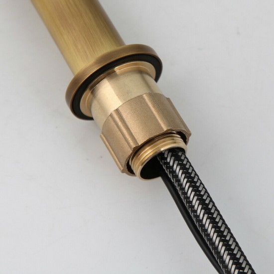 Installatie draadbuis bronskleurige cesaro sensorkraan