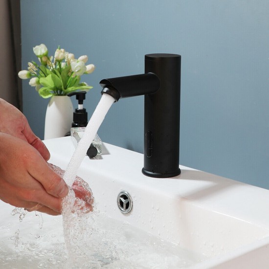 Mooie sesto zwart koud sensorkraan