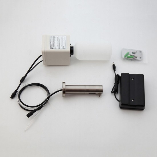 Set geborsteld nikkel zeep dispenser