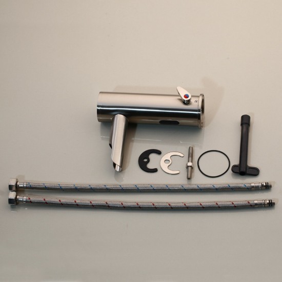 Set sensor kraan nikkel rvs look