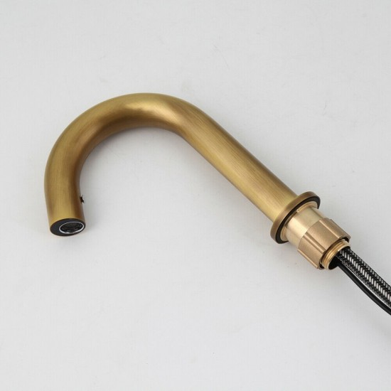 Zij aanzicht bronskleurige cesaro sensorkraan