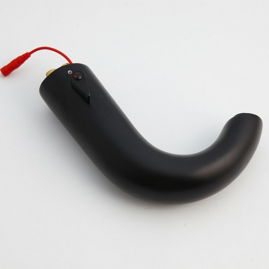 Zwarte sensor kraan met batterij in hals